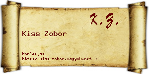 Kiss Zobor névjegykártya